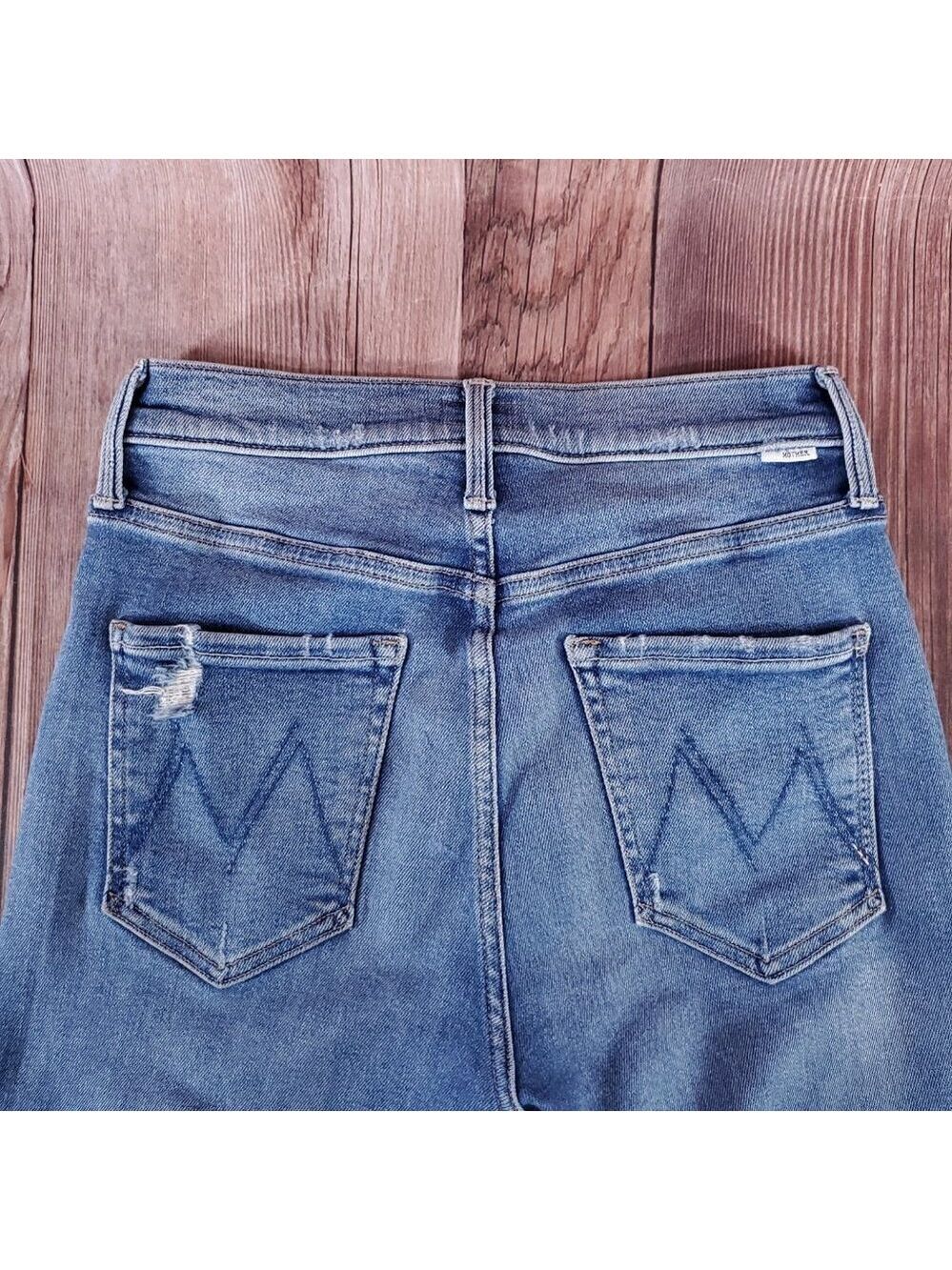Mother Womens Size 27 The Tomcat Play Like A Pirate Straight Leg Jean Distressed - Picture 10 of 16